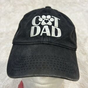 Cat Dad Black baseball cap
